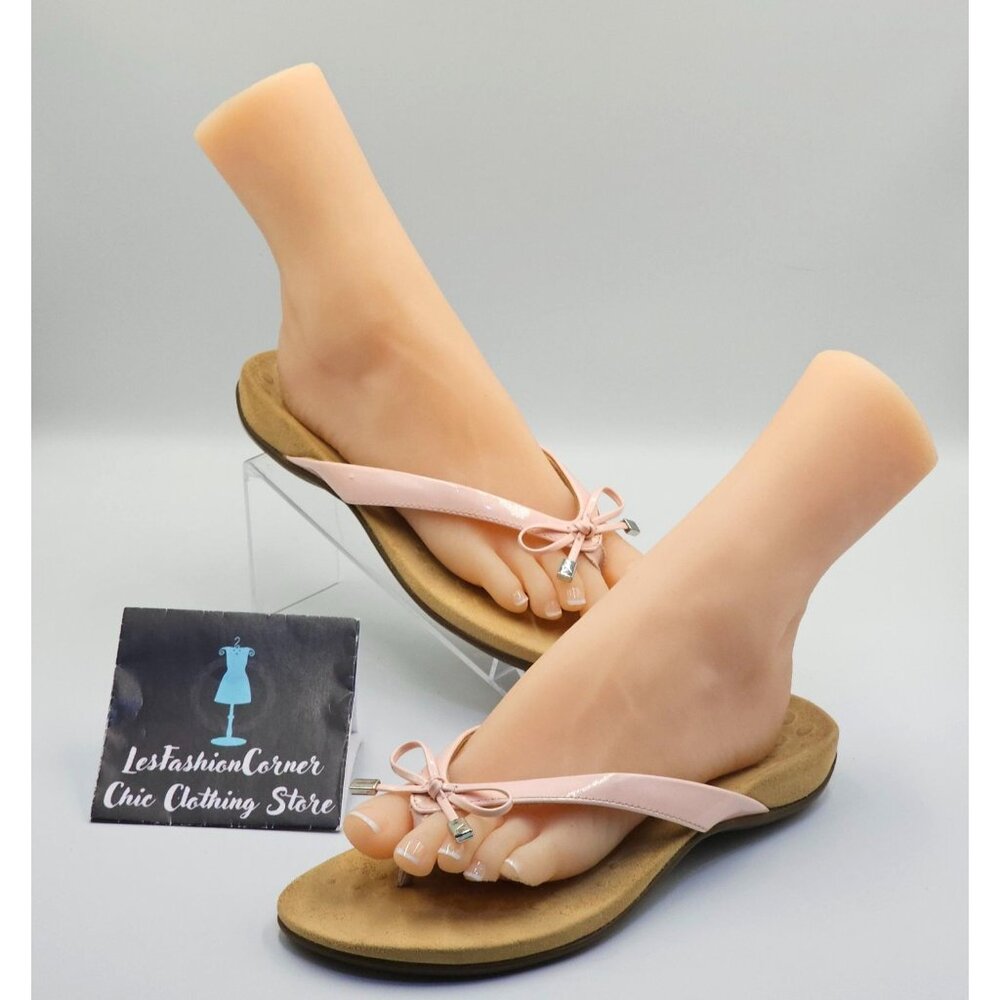 Vionic Women's Pink Bow Flip Flop Sandals Size 9 - Picture 5 of 16